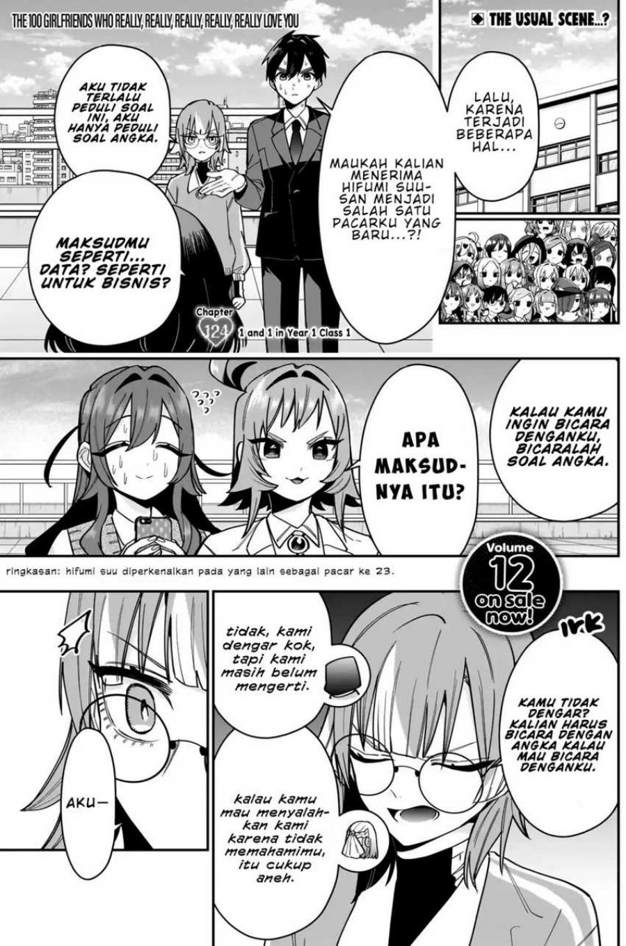 Kimi no Koto ga Dai Dai Dai Dai Daisuki na 100-ri no Kanojo Chapter 124 Bahasa Indonesia